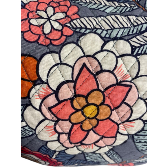 3 pc. Set Vera Bradley Shoulder /Crossbody Bag Medium Gray/Blue Floral zipper - Picture 11 of 11